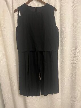 SHEIN Black Sleeveless Wide-Leg Jumpsuit